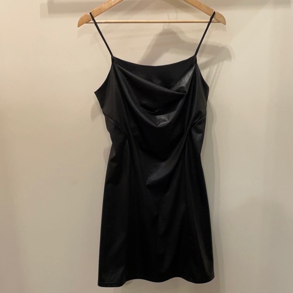 Vegan leather dress